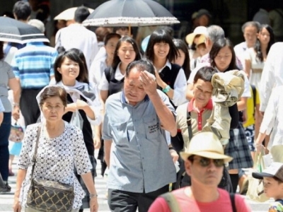ثبت گرم‌ترین ماه ژوئیه طی ۱۲۵ سال اخیر در ژاپن