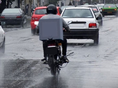 ممنوعیت تردد موتورسیکلت هنگام بارندگی در معابر شهری