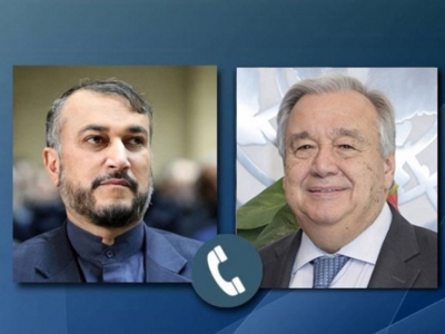 گفتگوی تلفنی امیرعبداللهیان با دبیرکل سازمان ملل متحد