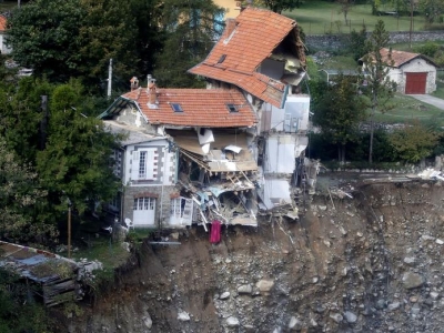 خسارت باران‌های سیل آسا در جنوب فرانسه
