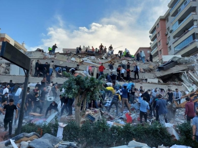 خسارت زلزله در ازمیر ترکیه