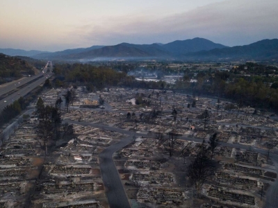 نابودی چند شهر آمریکا در اثر آتش سوزی
