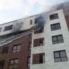 نجات ۲ نفر در آتش سوزی آپارتمان ۳ طبقه در خیابان گلزاری
