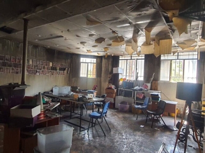 استودیوهای مدرسه تلویزیونی ایران در آتش سوختند