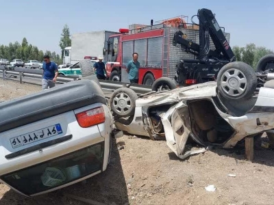 تصادف ۲ خودرو در بلوار غدیر قم یک فوتی برجای گذاشت