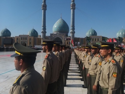 مراسم عهد سربازی نیروهای مسلح در مسجد جمکران برگزار شد