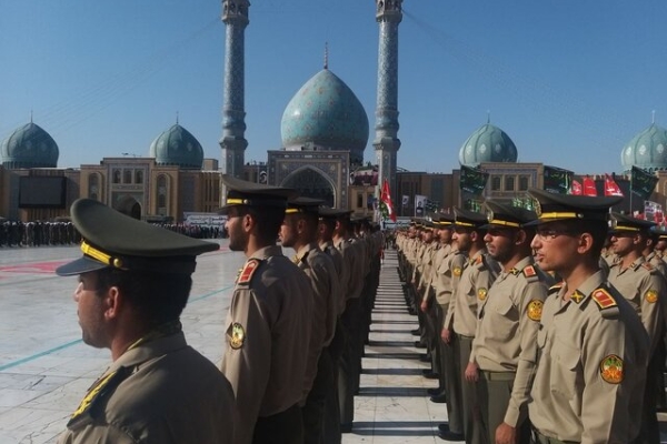 مراسم عهد سربازی نیروهای مسلح در مسجد جمکران برگزار شد