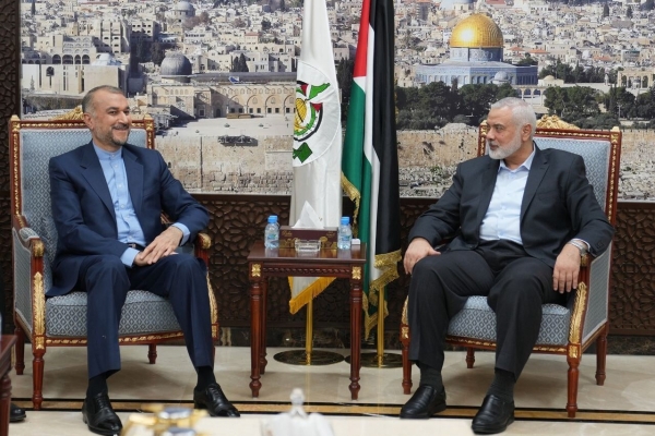 دیدار رئیس دفتر سیاسی حماس با امیرعبداللهیان در دوحه