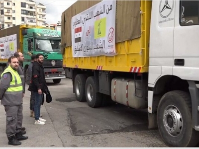 ارسال نخستین محموله کمک های حزب الله لبنان به سوریه