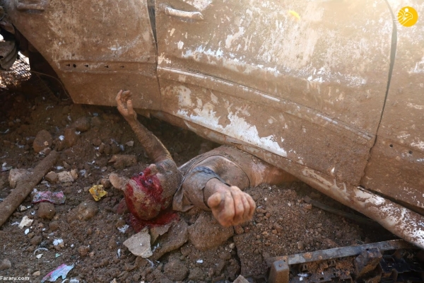 تصاویر دلخراش از یک مرد در آستانه مرگ در انفجار بیروت