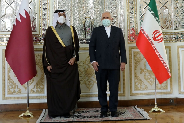 وزیر امور خارجه قطر با ظریف دیدار کرد