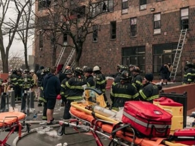 ۱۹ کشته در آتش سوزی بزرگ نیویورک+فیلم