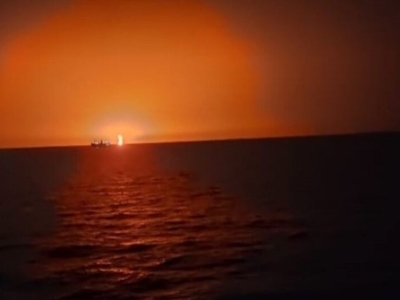 جزئیات انفجار مهیب در دریای خزر + فیلم