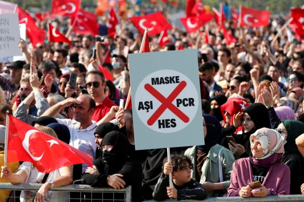 تظاهرات ضدماسک در ترکیه