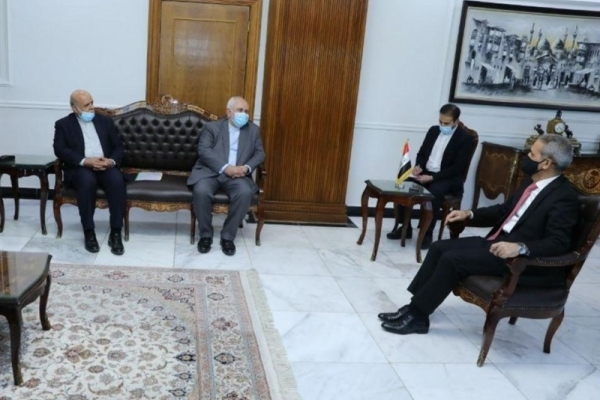 دیدار ظریف با رئیس شورای عالی قضایی عراق برای پیگیری حقوقی ترور سردار سلیمانی