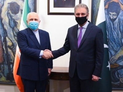 گزارش توییتری ظریف از دیدارش با وزیر خارجه پاکستان