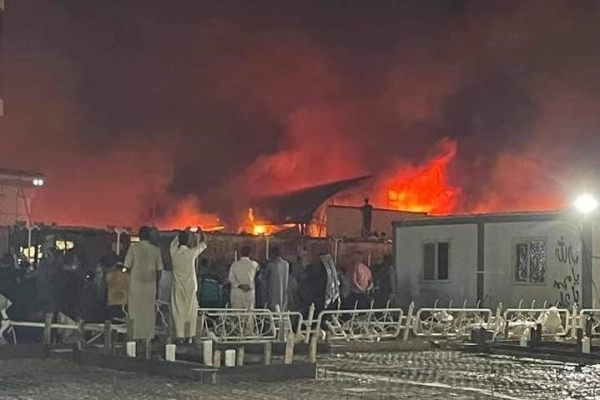 آتش سوزی در مرکز بغداد/۱۰ نفر مفقود شدند