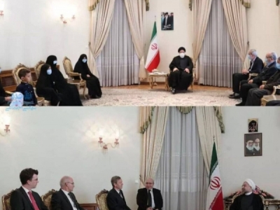 اعتراض به حذف تصویر امام از نشست رسمی رئیسی/می خواهید خمینی زدایی کنید؟
