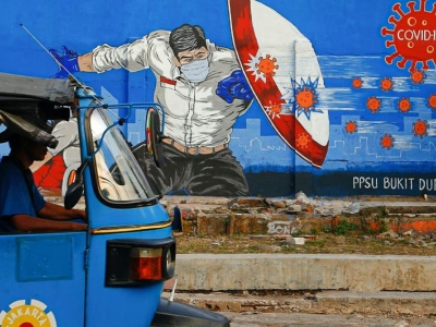 هنر نقاشی دیواری برای مقابله با کرونا