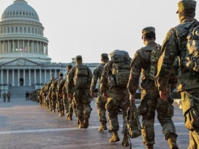 سونامی کرونا بین سربازان اعزامی گارد ملی به پایتخت آمریکا+ تصاویر
