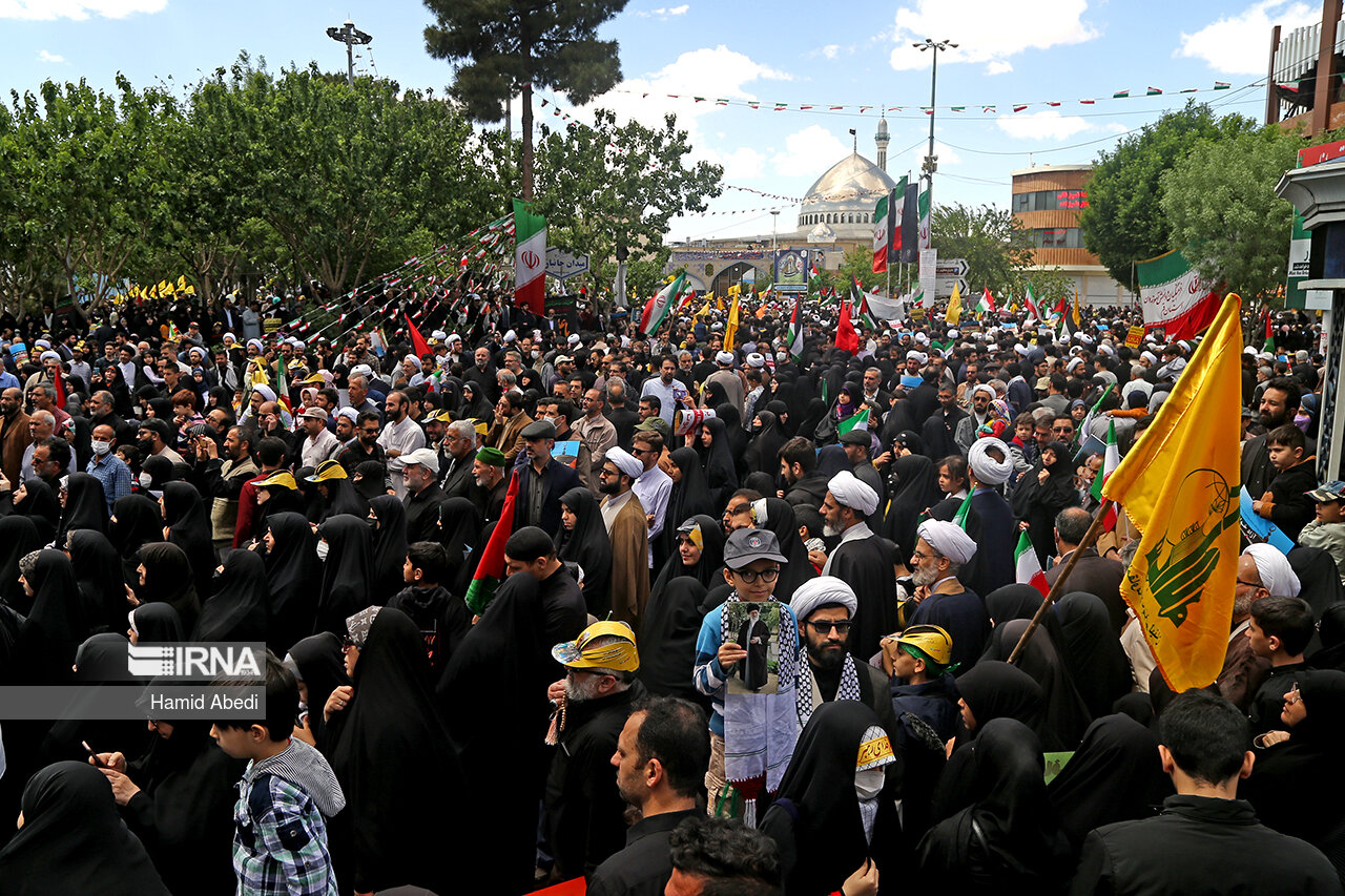 بازتاب راهپیمایی روز قدس در یک روزنامه صهیونیستی