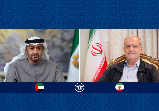 گفت‌وگوی تلفنی پزشکیان با رئیس امارات متحده عربی