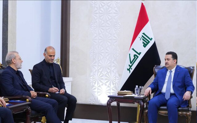 تاکید لاریجانی بر تقویت روابط با عراق در دیدار با السودانی