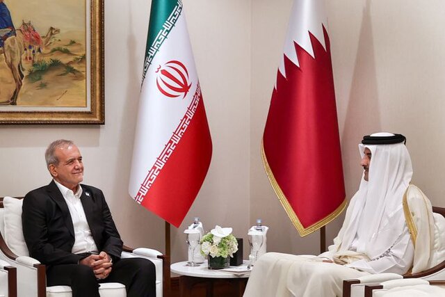 پزشکیان با امیر قطر دیدار کرد