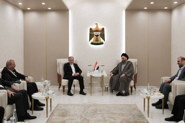 دیدار و رایزنی عراقچی با عمار حکیم در بغداد 