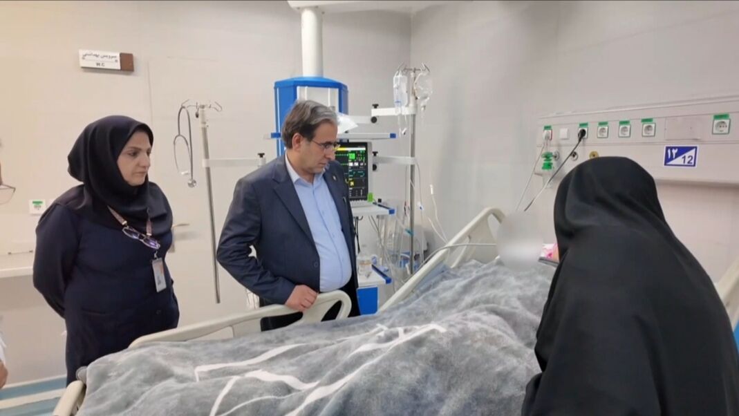 عیادت معاون استاندار آذربایجان شرقی از دانشجوی حادثه‌دیده دانشگاه تبریز