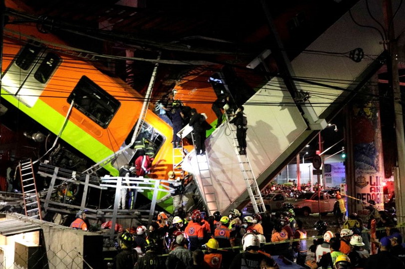 افزایش تلفات حادثه مترو در مکزیک به ۲۴ نفر+ فیلم