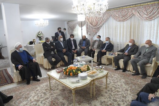 دیدار نوروزی حسن روحانی با برخی وزیران سابق و فعالان رسانه+تصاویر