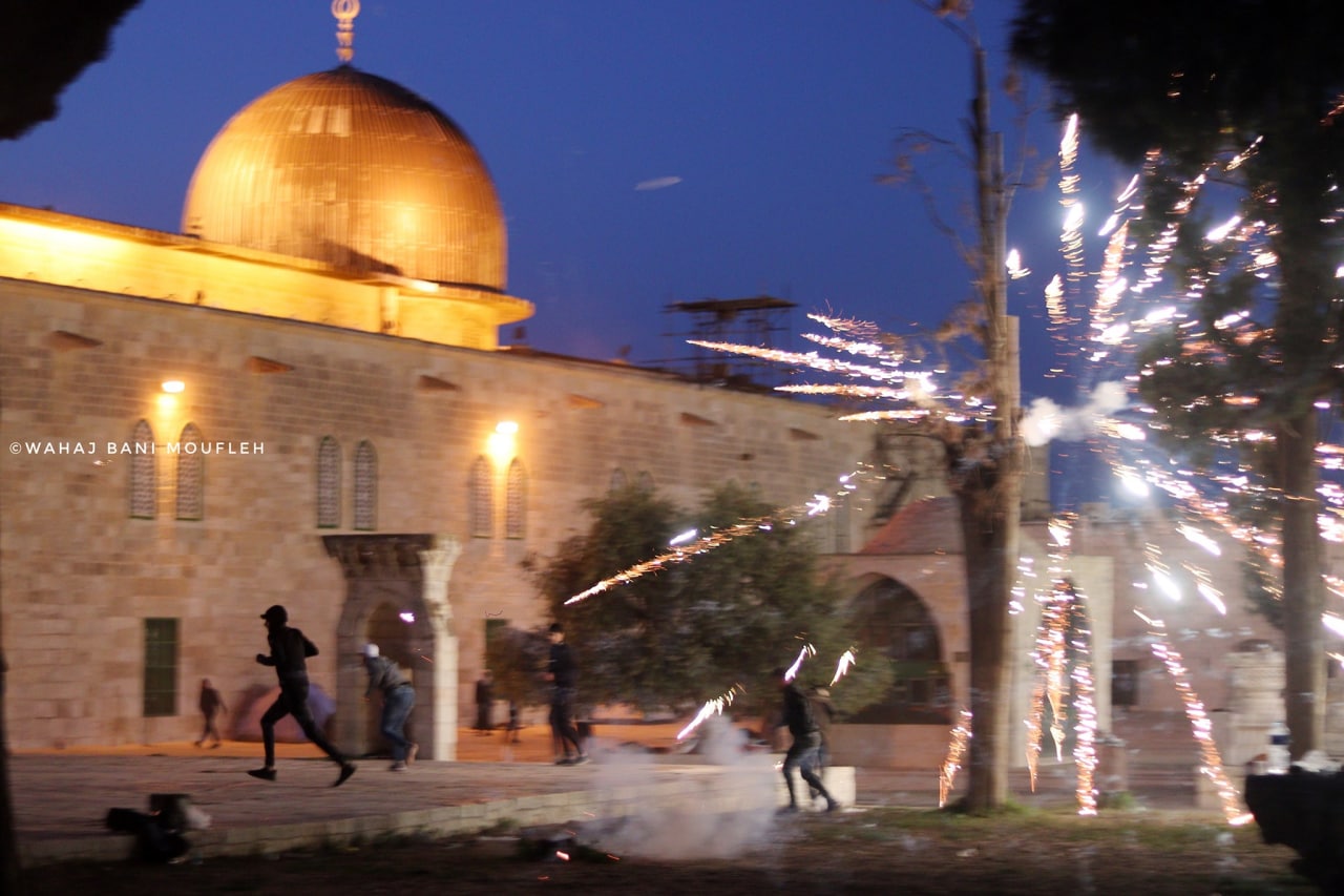 تصاویری از درگیری روز قدس در مسجدالاقصی