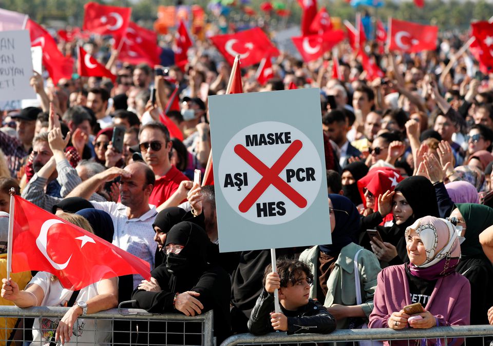تظاهرات ضدماسک در ترکیه