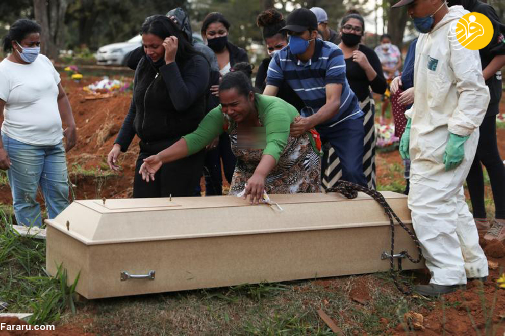 نبش قبر در برزیل برای دفن انبوه اجساد قربانیان کرونا+ عکس